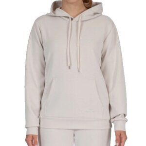 Lazypants Ladies Sueded Pullover Stretch Pullover Hoodie sz L Beige SUPER SOFT!